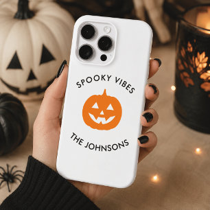 Minimalist Spooky Vibes – Personalised Halloween  iPhone 15 Pro Max Case