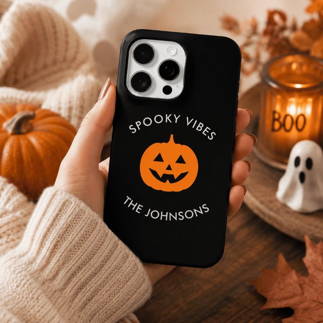 Minimalist Spooky Vibes – Personalised Halloween  Case-Mate iPhone Case (Creator Uploaded)