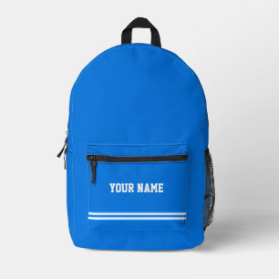 Minimalist Sport Blue Stripes Elegant Printed Backpack