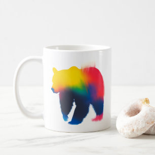Minimalist Spray Paint Bear Silhouette Coffee Mug