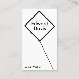 Minimalist square balloon business card