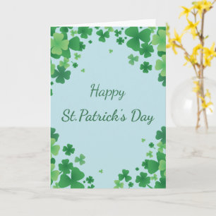Minimalist St Patrick’s Day Clover Frame Greeting  Card
