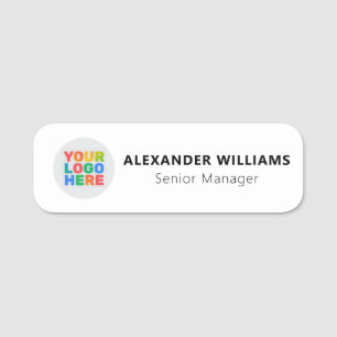 Minimalist Staff Custom Logo Employee Magnet Pin Name Tag