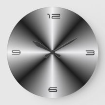 Minimalist Stainless Steel Look>Wall Clock