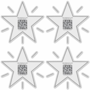 Minimalist Star Theme Promotional QR Code Stickers