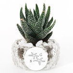 Minimalist Starfish Beach Monogram Wedding Favour Classic Round Sticker<br><div class="desc">A minimalist tropical starfish monogram wedding design. A simple design that uses a sketch of a starfish to create an elegant classic monogram. A charming black and white tropical beach design with classy script typography. An elegant coastal beach themed wedding favour sticker design with modern elements. Matching wedding invitations and...</div>