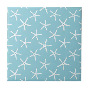 Minimalist Starfish Coastal Pattern Tile