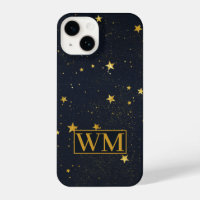 Minimalist Starry Night Sky Initials