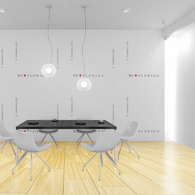 Minimalist State Love: We ♡ Florida Peel & Stick Wallpaper (Minimalist State Love: We ♡ Florida Peel & Stick Wallpaper)