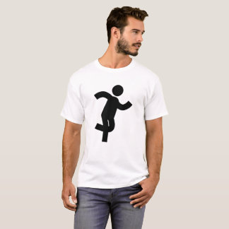 Minimalist Stick Figure Icon T-shirt Run man