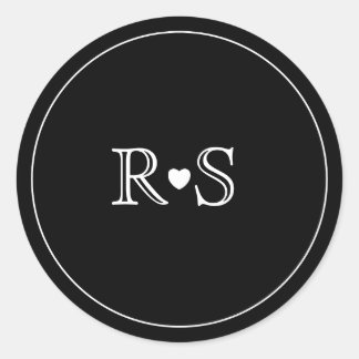 Minimalist | Sticker | Initials | Black