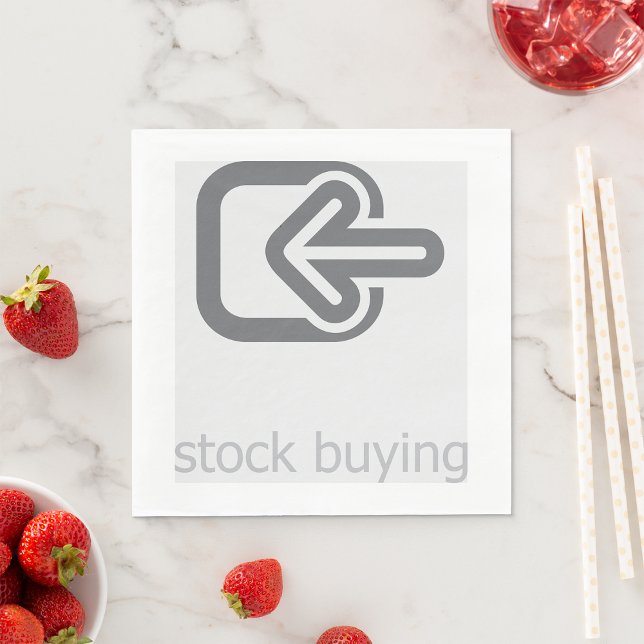 Minimalist Stock Buying Modern Financial Icon  Napkin (Creator Uploaded)