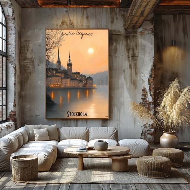 Minimalist Stockholm Skyline - Swedish City Art Poster (Creator Uploaded)