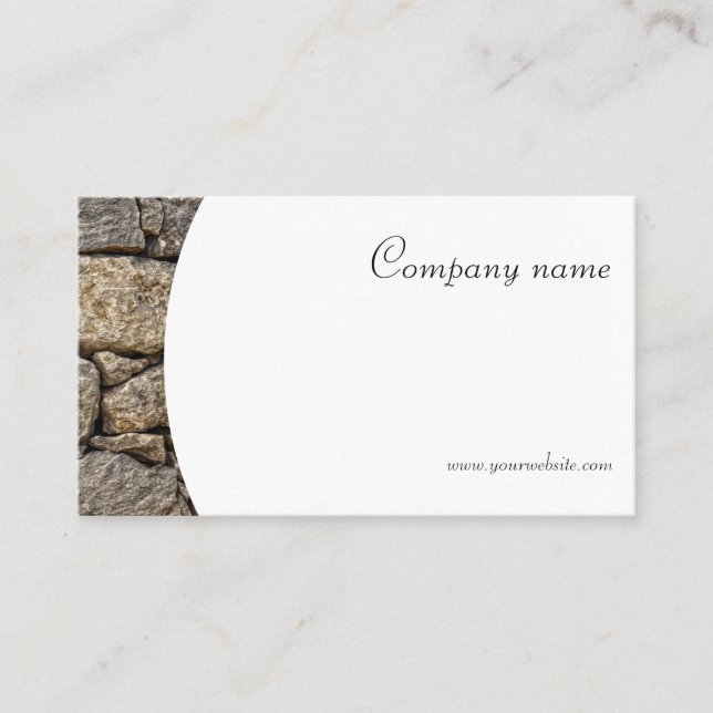 Minimalist stone photography QR Business Card (Front)