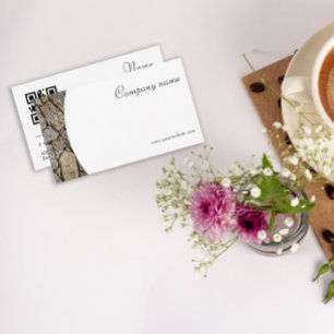 Minimalist stone photography QR Business Card
