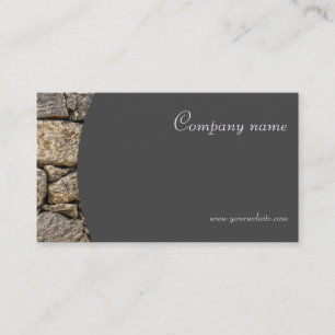Minimalist stone photography QR grey Business Card
