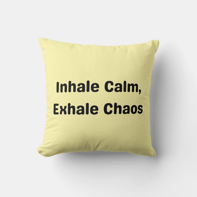 Minimalist Stress Relief Pillow – Inhale Calm (Front)