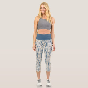 minimalist stripe sporty capri leggings
