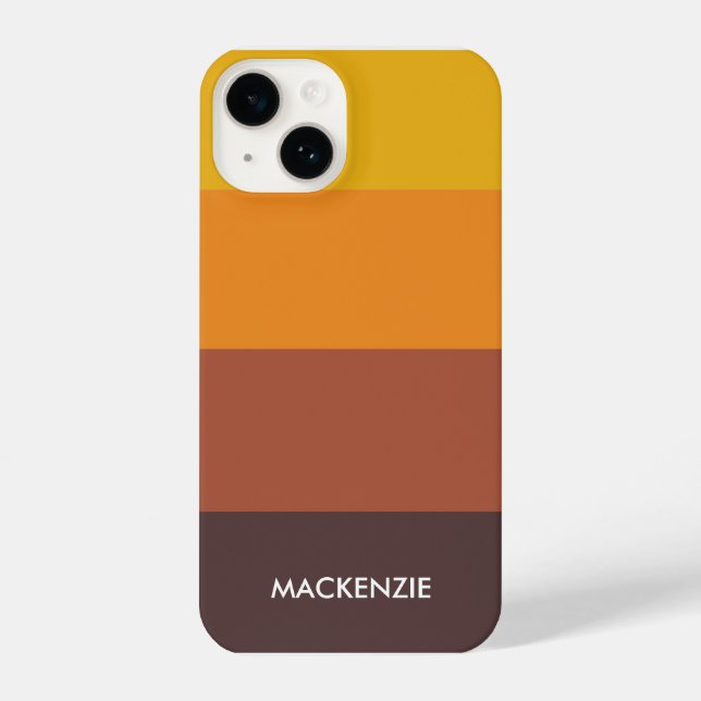 Minimalist Stripes Colour Palette iPhone Case (Back)