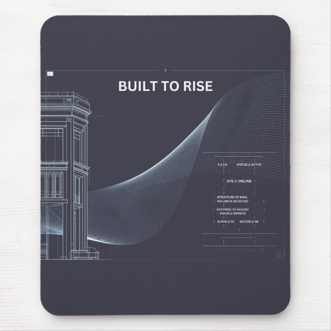 Minimalist Structure Desk Mat Mouse Pad (Front)