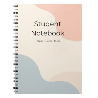 Minimalist Student Notebook Pastel Journal