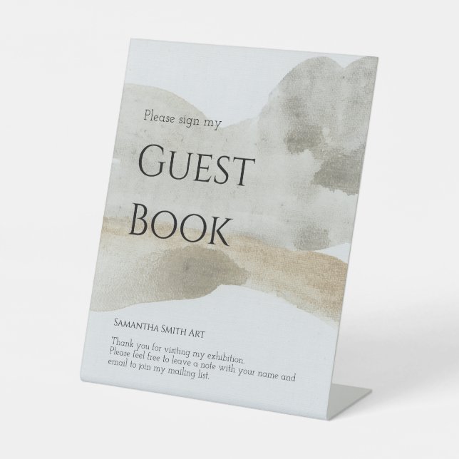 Minimalist Style Art Exhibition Guest Book Sign (Front)