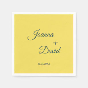 Minimalist Style   Calligraphy Font Wedding Napkin