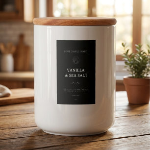 Minimalist stylish  chic black and white food label