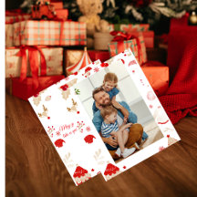 Minimalist Stylish Family Photo Christmas Card