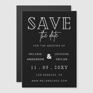 Minimalist Stylish Handwritten Save the Date Magnetic Invitation