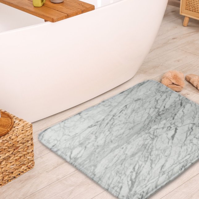 minimalist stylish modern chic grey marble bath mat (Creator Uploaded)