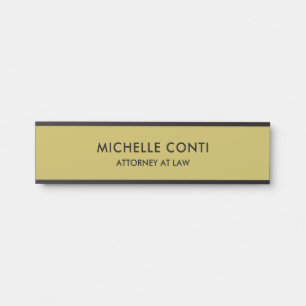 Minimalist Stylish Professional Vegas Gold Colour Door Sign