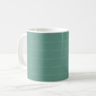 Minimalist Subtle Lines on Gray Turquoise Coffee Mug