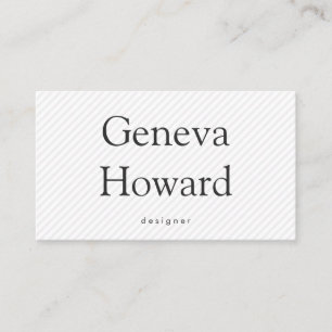 Minimalist Subtle Stripe Pattern Business Card