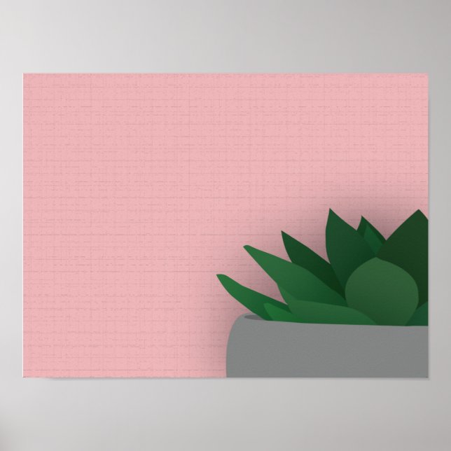 Minimalist succulent poster (Front)