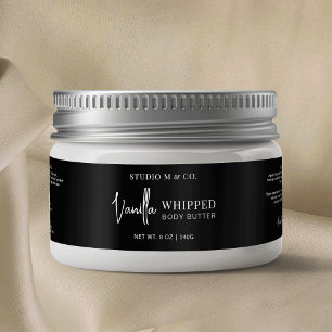 Minimalist Sugar Scrub Body Butter Jar Black Label