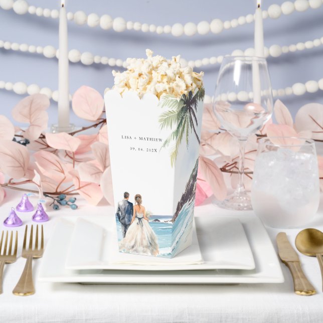 Minimalist Summer Beach Destination Wedding Favour Box (Wedding)