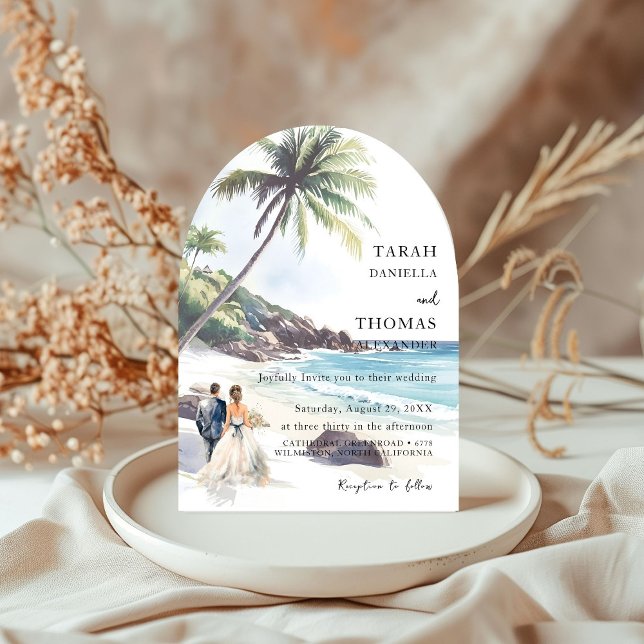 Minimalist Summer Beach  Destination Wedding Invitation (Creator Uploaded)