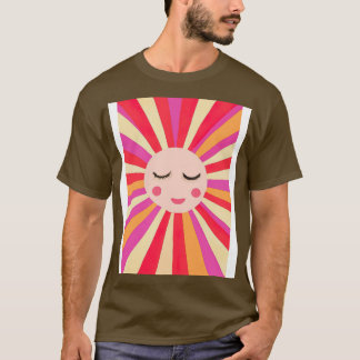 Minimalist Sun Face T-Shirt