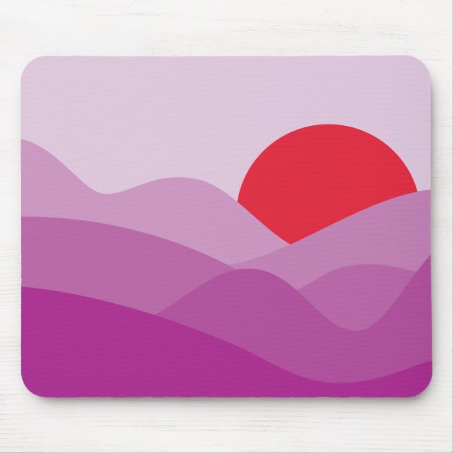 Minimalist Sun Fandango Purple Mouse Pad (Front)