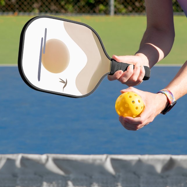Minimalist sun, mountan and bird pickleball paddle (Insitu)
