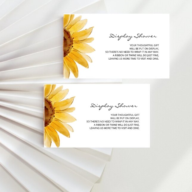 Minimalist sunflower Display shower Enclosure Card (Creator Uploaded)