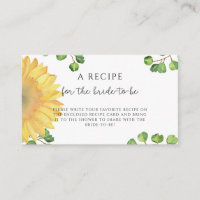 Minimalist sunflower Recipe for the bride to be