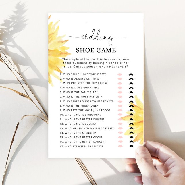 Minimalist sunflower The wedding shoe game (Creator Uploaded)