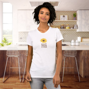 Minimalist Sunflower Water Colour Best Mum Ever T-Shirt