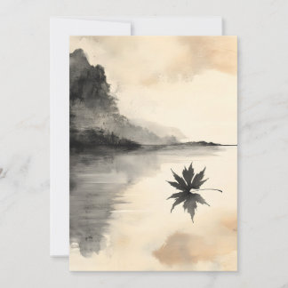 Minimalist Sunset Autumn Quiet Fall Holiday Card