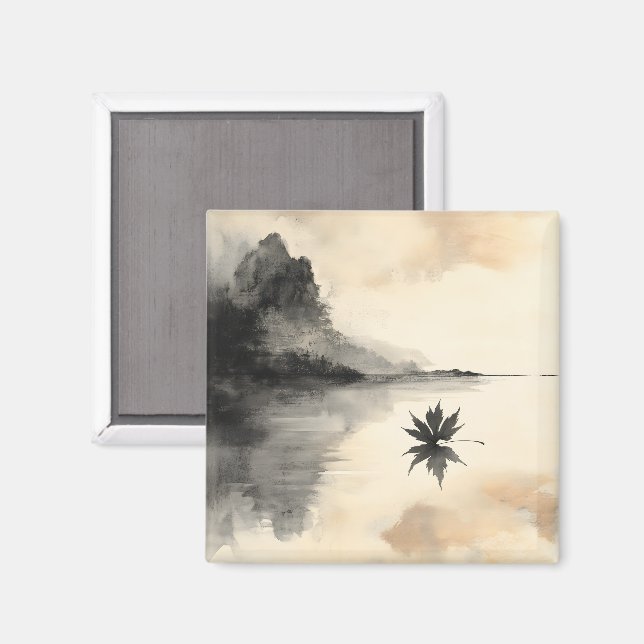 Minimalist Sunset Autumn Quiet Fall Magnet (Front/Back)