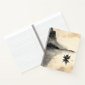 Minimalist Sunset Autumn Quiet Fall Notebook