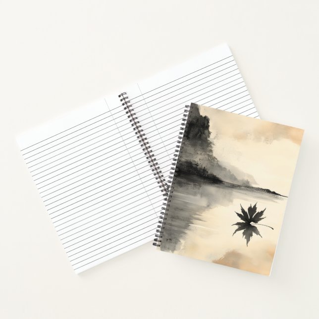 Minimalist Sunset Autumn Quiet Fall Notebook (Inside)