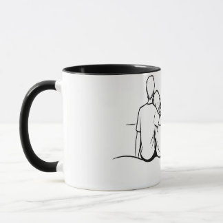 Minimalist Sunset Moment Line Art Mug